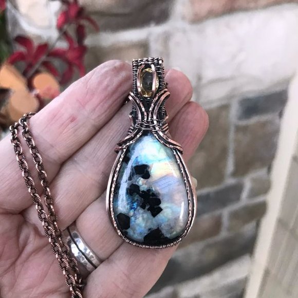 Moonstone with citrine