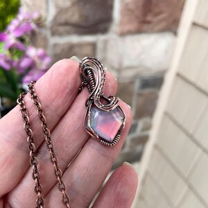 Aurora Opal Pastel Copper Necklace