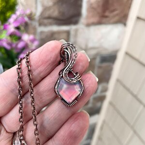 Aurora Opal Pastel Copper Necklace