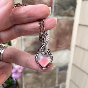 Aurora Opal Pastel Copper Necklace