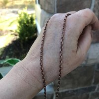 Copper chain 3.4mm oval cable link