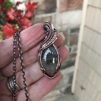Graveyard Point Agate Oval Copper Pendant