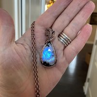 Moonstone with Black Tourmaline Copper Necklace