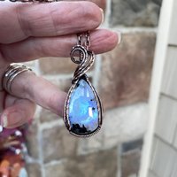 Moonstone with Black Tourmaline Copper Necklace