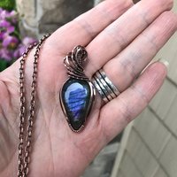 Purple Labradorite Copper Necklace