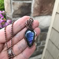 Purple Labradorite Copper Necklace