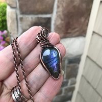 Purple Labradorite Copper Necklace