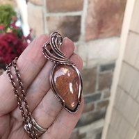 Golden Sunstone Copper Pendant