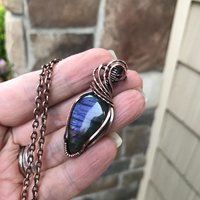 Purple Labradorite Copper Necklace