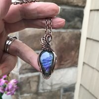 Purple Labradorite Copper Necklace