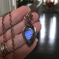 Purple Labradorite Copper Necklace