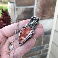 Wildeye Jasper & Garnet Silver Necklace
