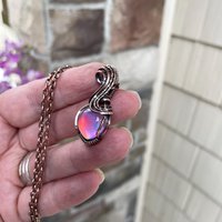Aurora Opal Rainbow Copper Necklace