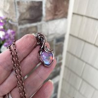 Aurora Opal Rainbow Copper Necklace