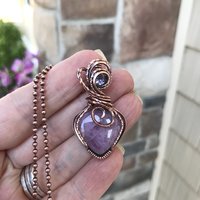Kunzite & Pink Amethyst Copper Necklace