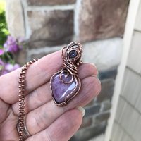 Kunzite & Pink Amethyst Copper Necklace