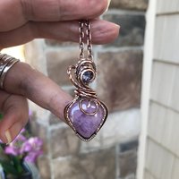 Kunzite & Pink Amethyst Copper Necklace
