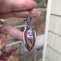SOLD - Rainbow Labradorite Copper Pendant