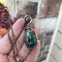Shattuckite & Malachite Copper Necklace