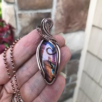 SOLD - Rainbow Labradorite Copper Pendant