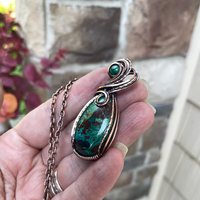 Shattuckite & Malachite Copper Necklace