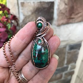 Shattuckite & Malachite Copper Necklace